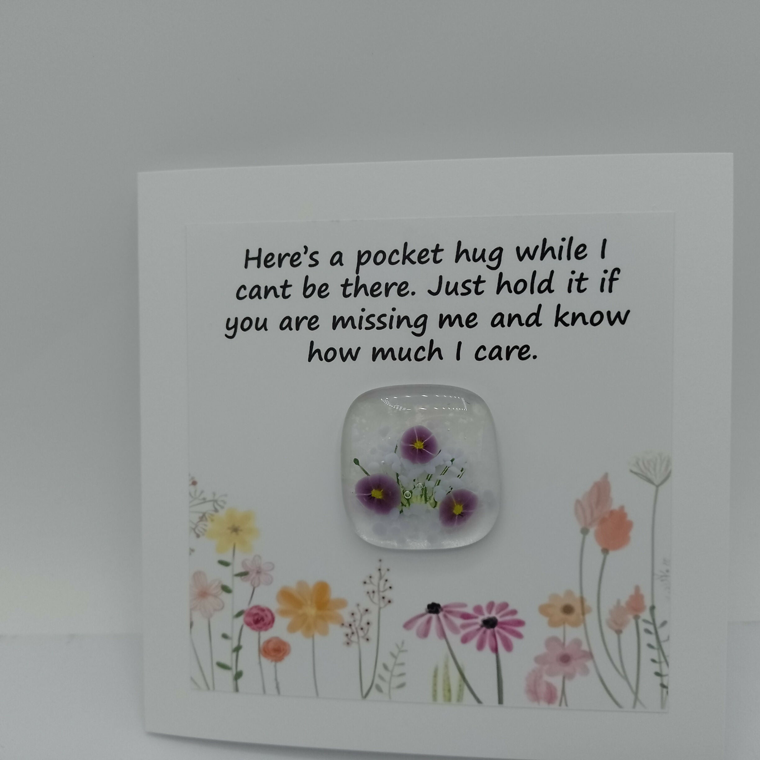 Fused Glass Pocket Hug Card