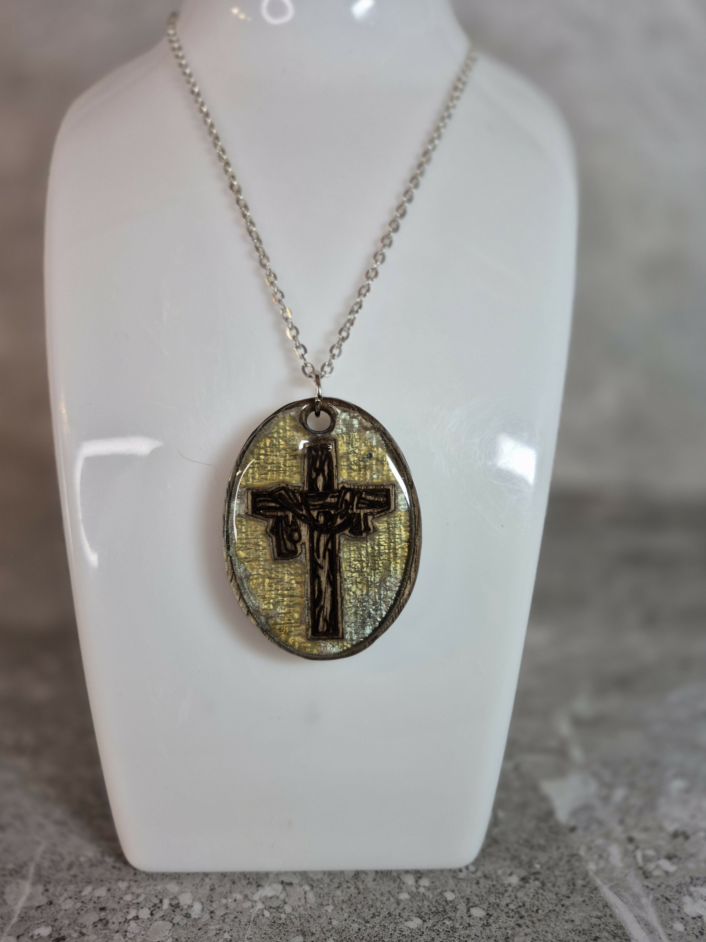 Handcrafted and Engraved Cross Pendant