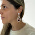 Rose and Vine Teardrop Earrings with Crystal Trim