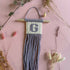 Initial Macrame Wall Hanging (Purple)