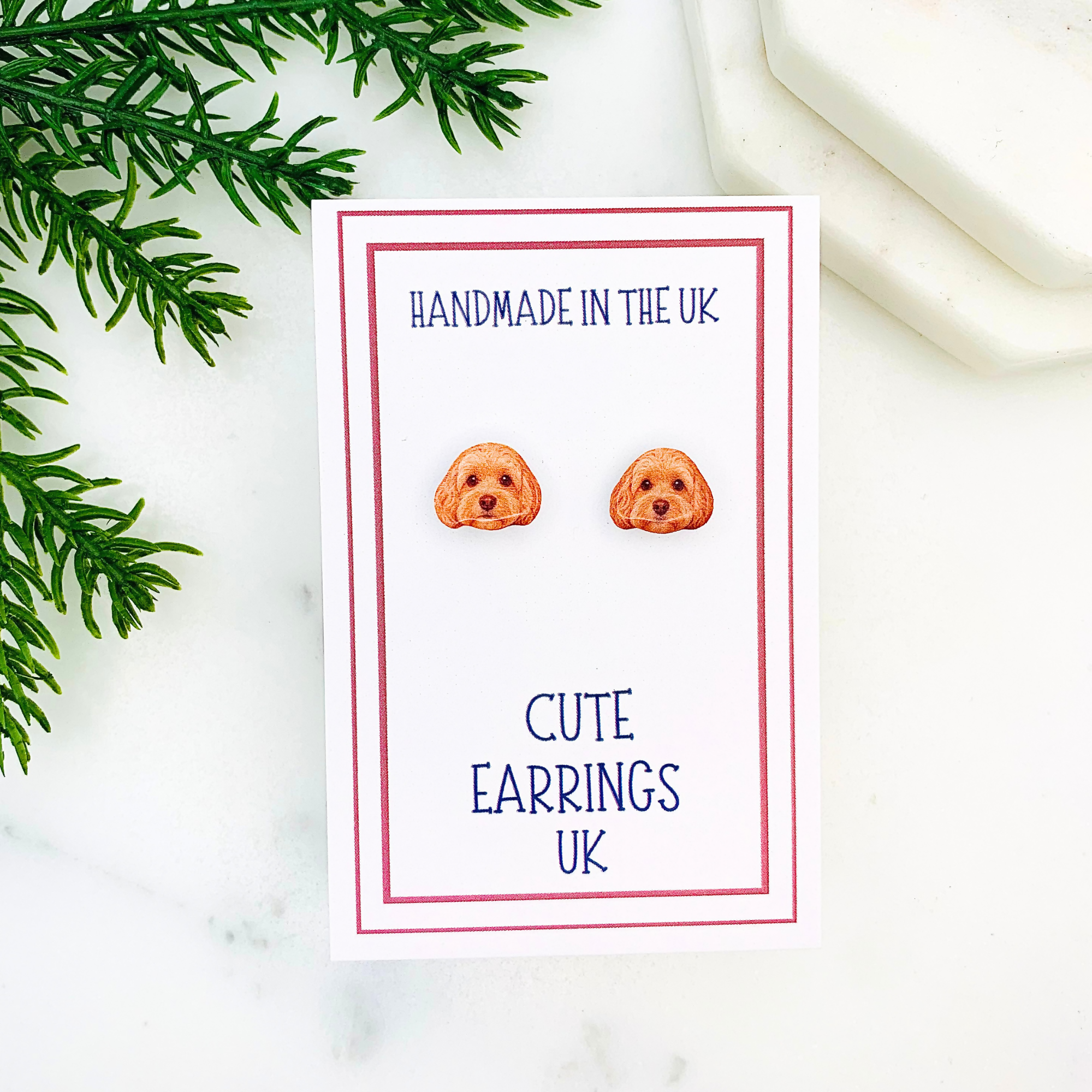 Apricot Cockapoo Dog Stud Earrings (2026)