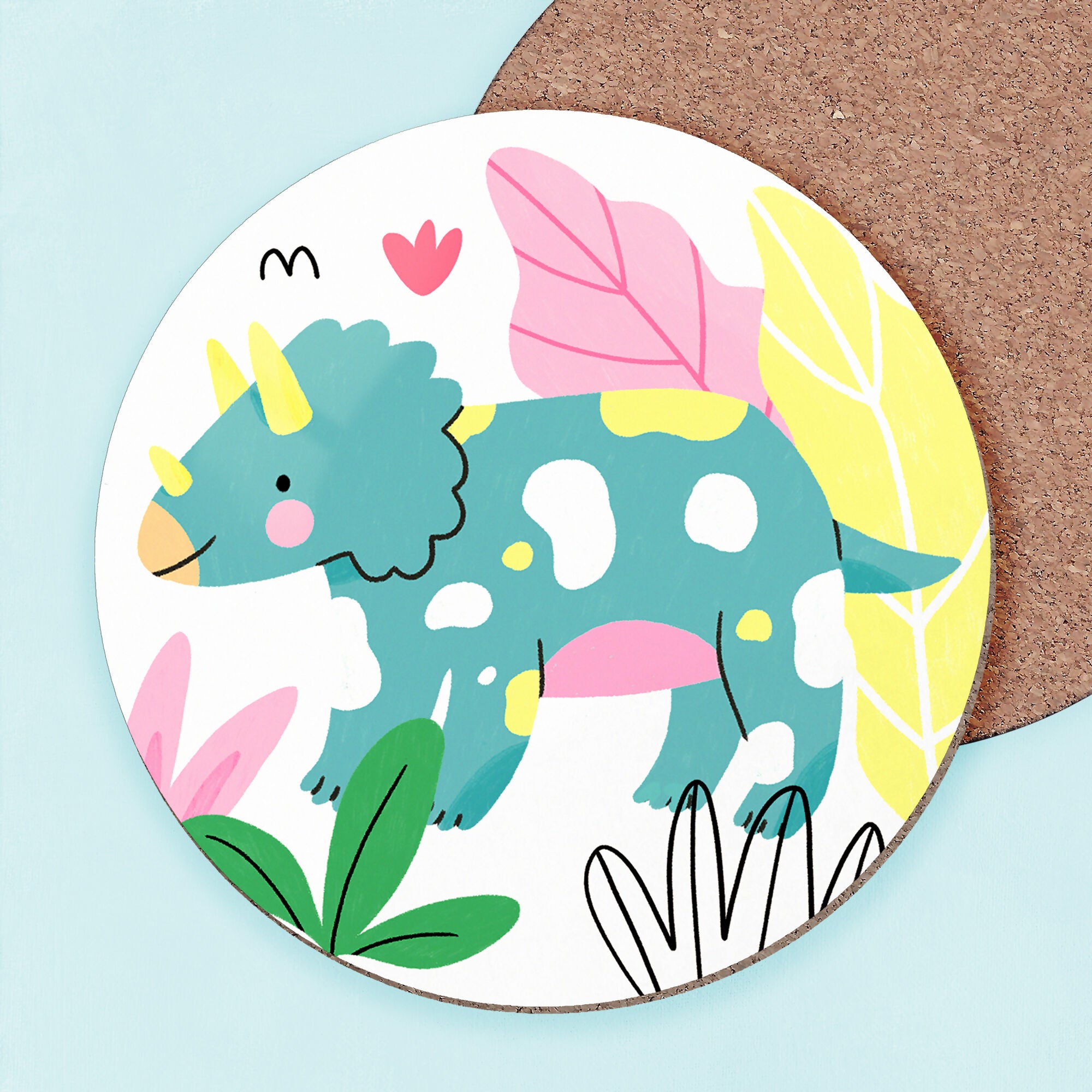 Teal Dinosaur Coaster