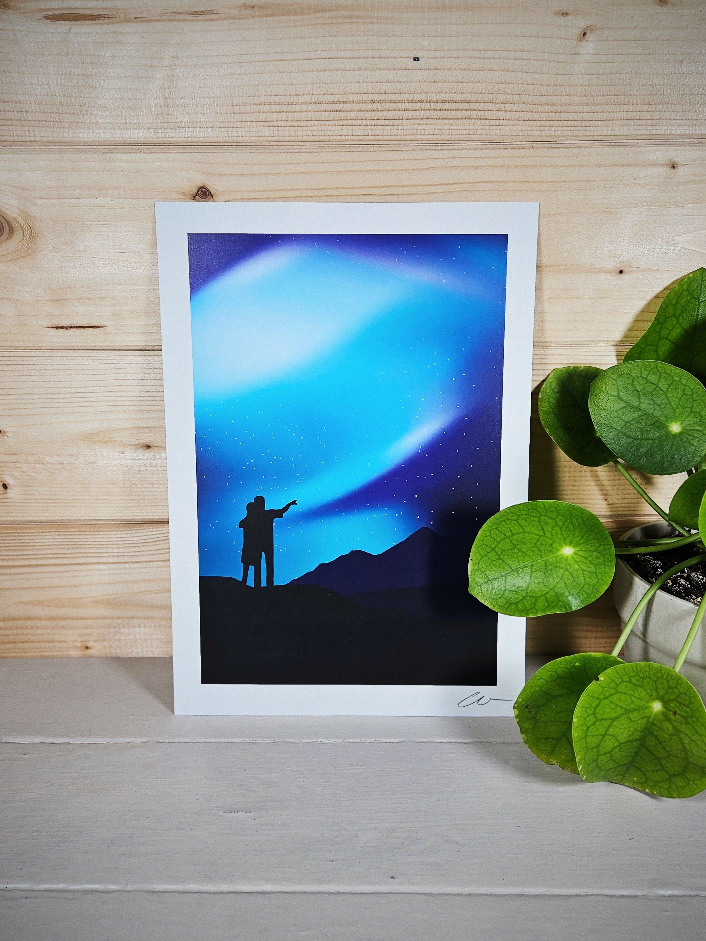 Let's Chase The Aurora Together, A4 Print