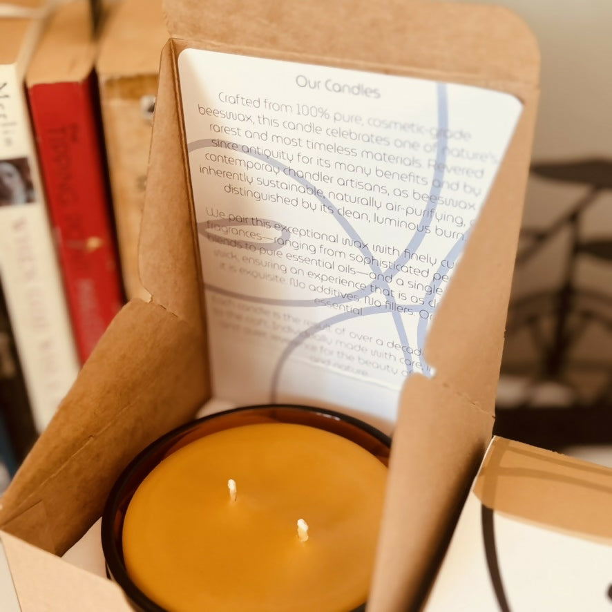 Spring Moon - 100% Natural Essential Oil & Beeswax Candle In Glass Jar