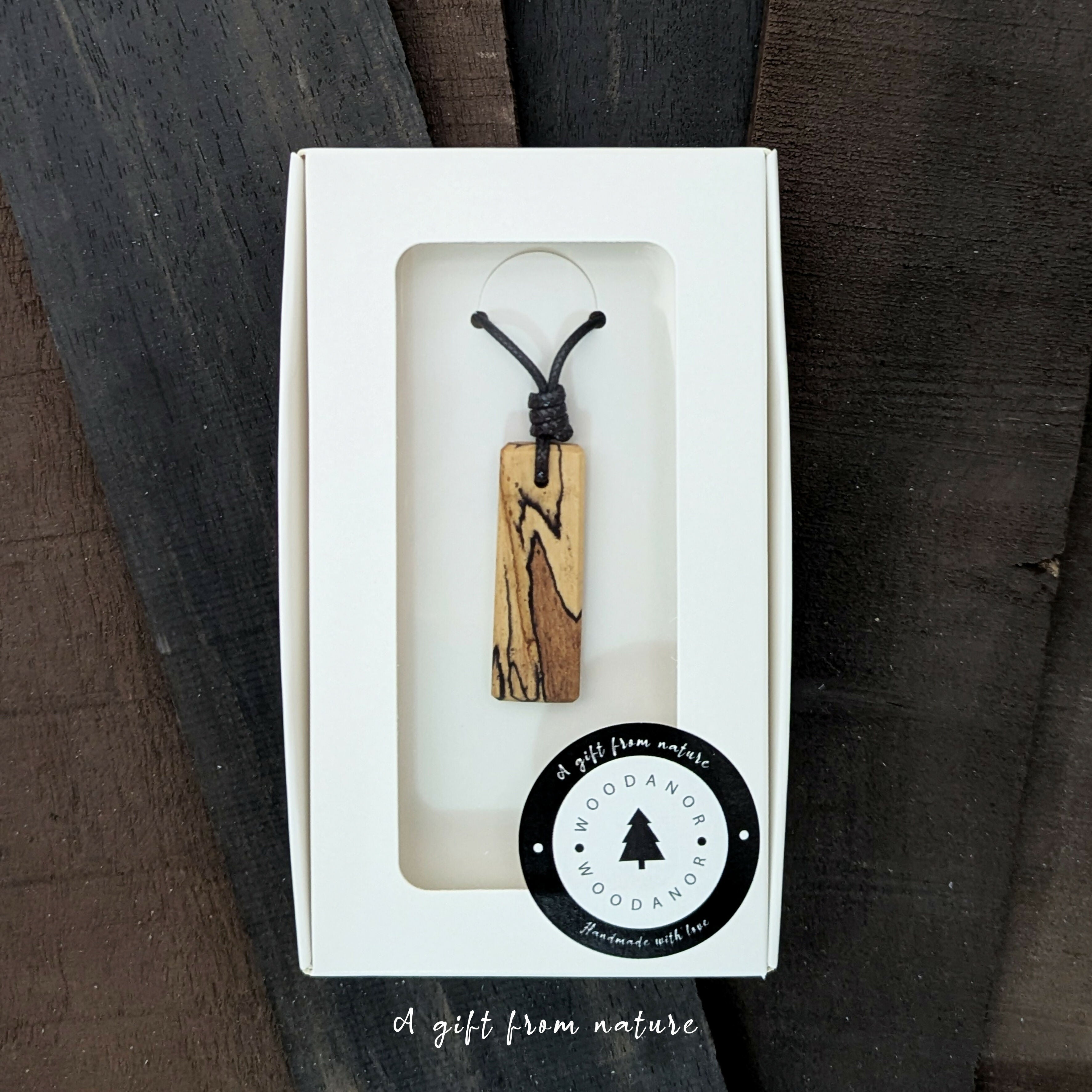 Natural Grain Wood Pendant