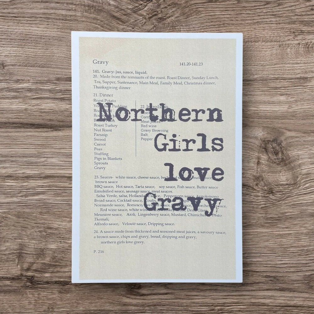 A4 Un Framed Print Gravy Dictionary