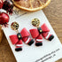 Polymer Clay Christmas Earrings / Handmade Festive Dangles / Xmas Jewellery