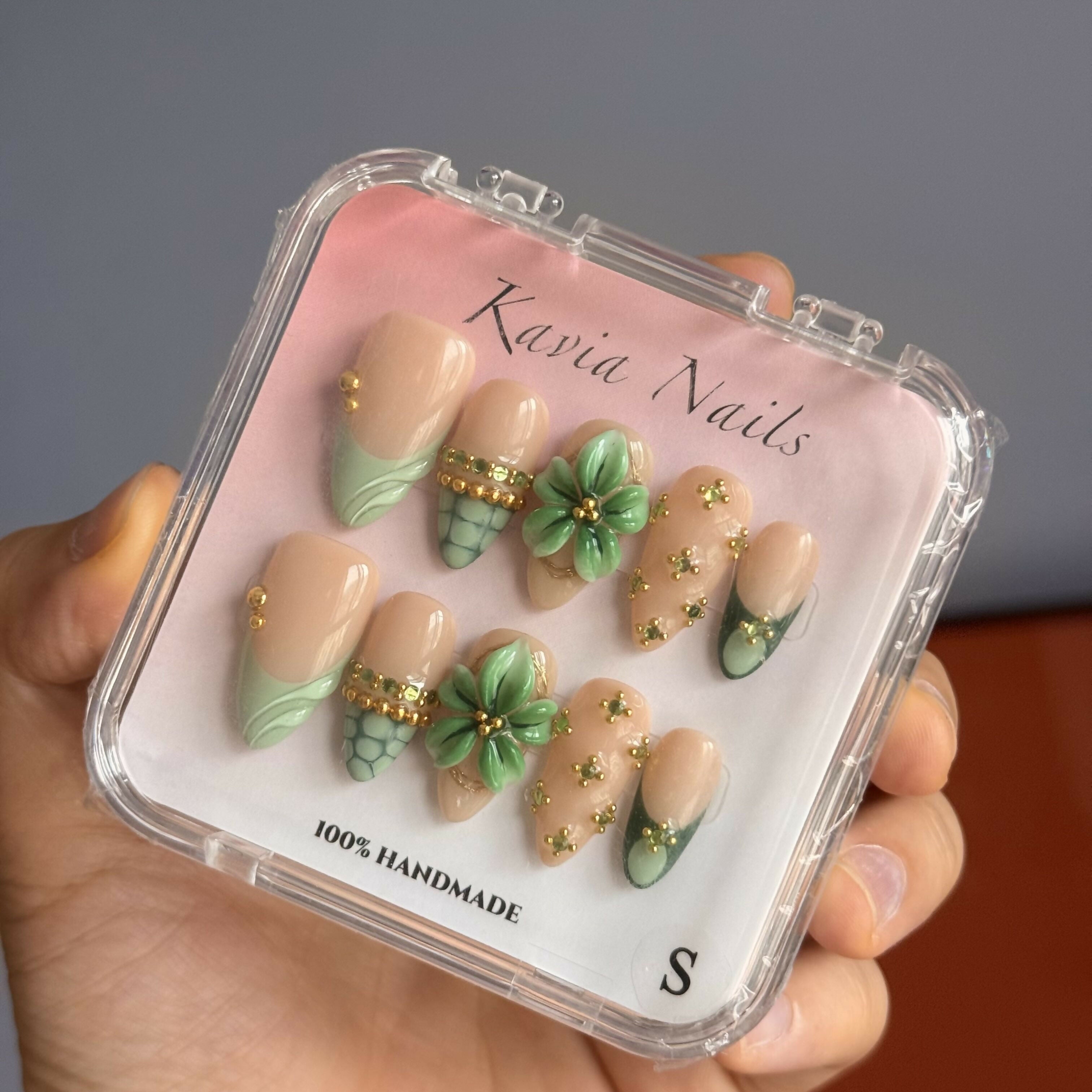 Jade Petal - Reusable Handmade Press-ons