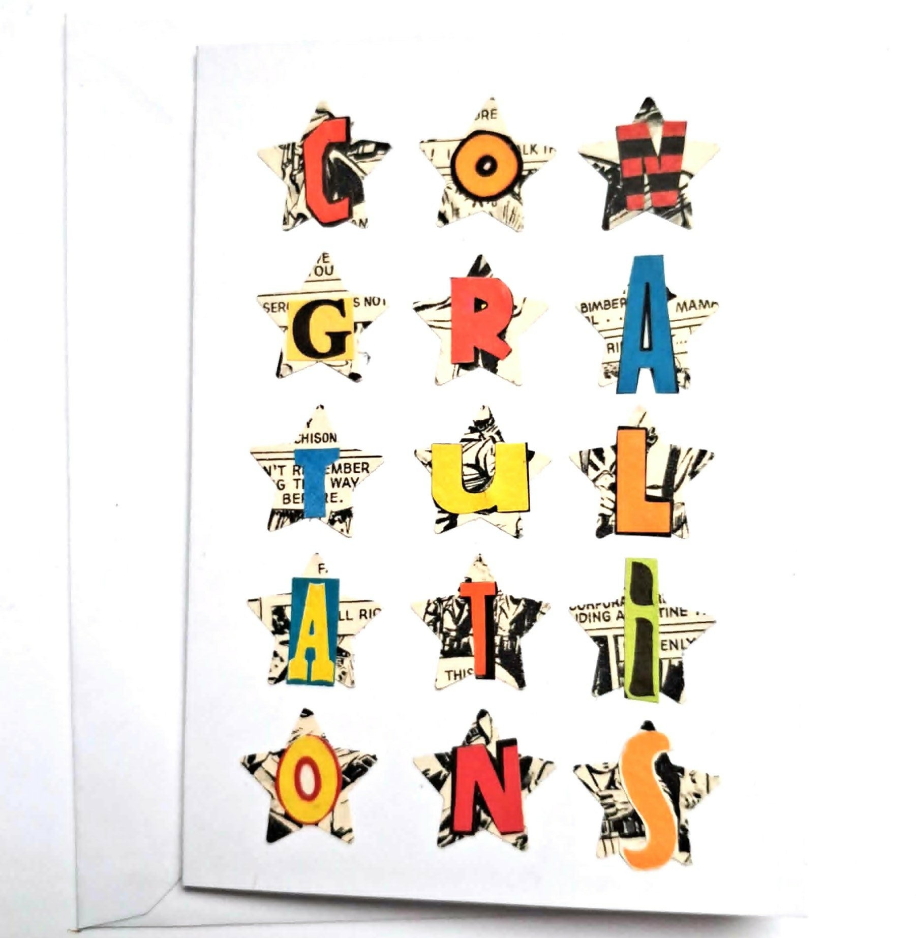 Congratulations Upcycled Greeting Card