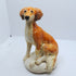 Ceramic saluki dog sculpture, red grizzle