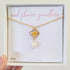 Real Flower Yellow Clover Freshwater Pearl Necklace Gold Plated