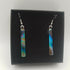 Purple, Blue and Green Dichroic Earrings
