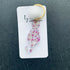 Handcrafted Real Pressed Floral Resin Cat Keyring with Fluffy Pom-Pom Accent