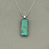 Green & Blue Crackle Dichroic Glass Necklace and Earrings Set - Sterling Silver, Handmade by Jade Tapson Glass