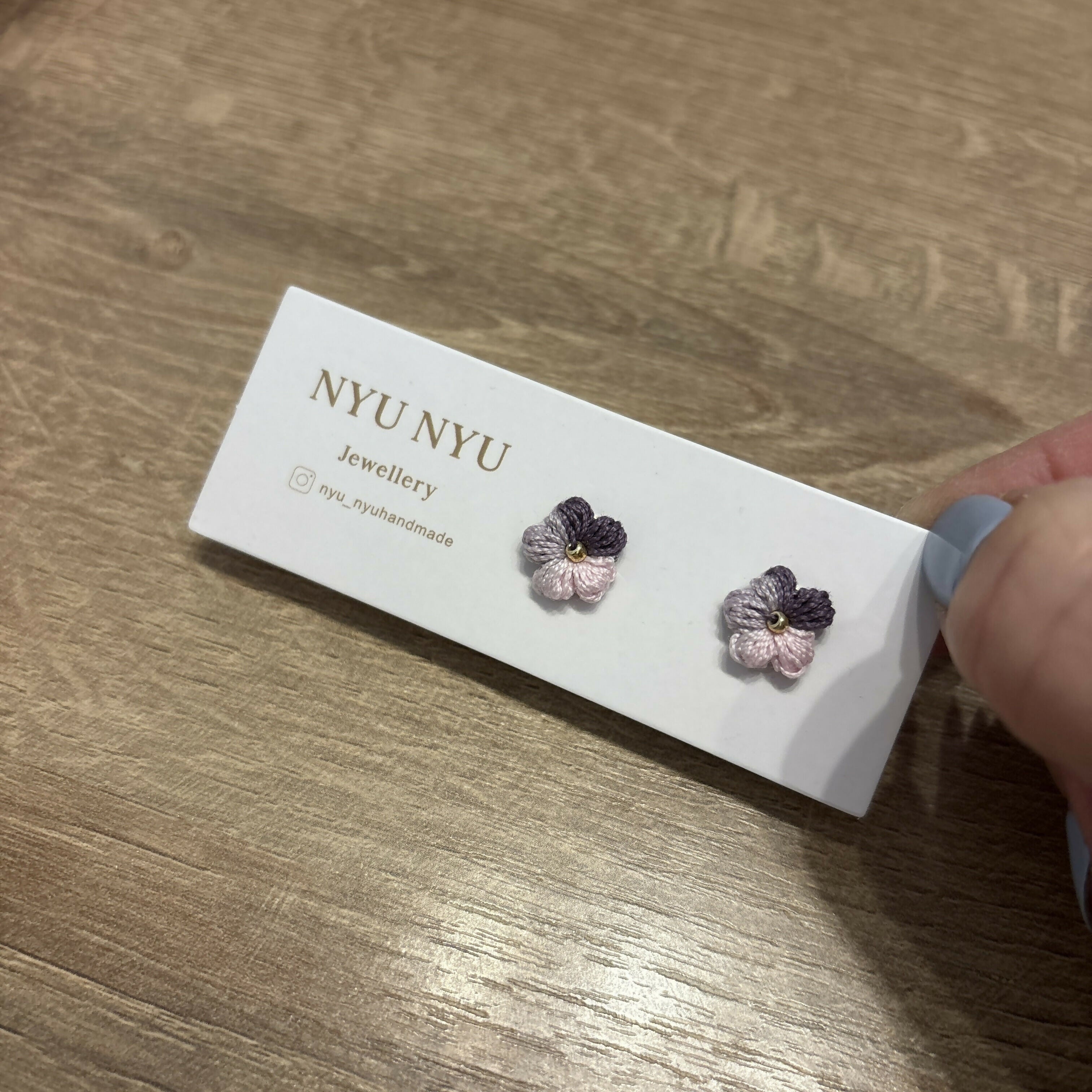 Micro Crochet Flower Earrings Studs