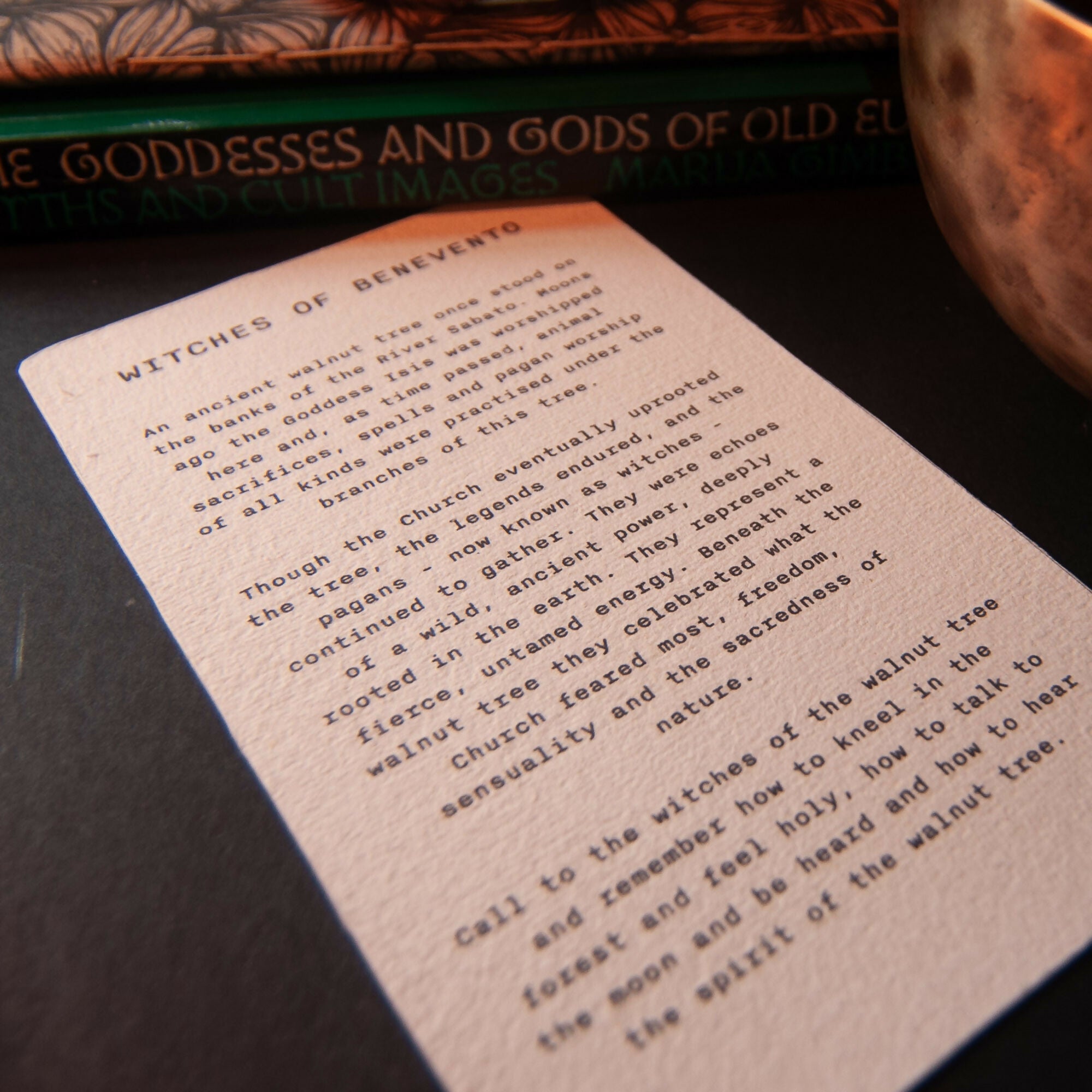 THE WITCHES OF BENEVENTO GODDESS ALTAR CARD