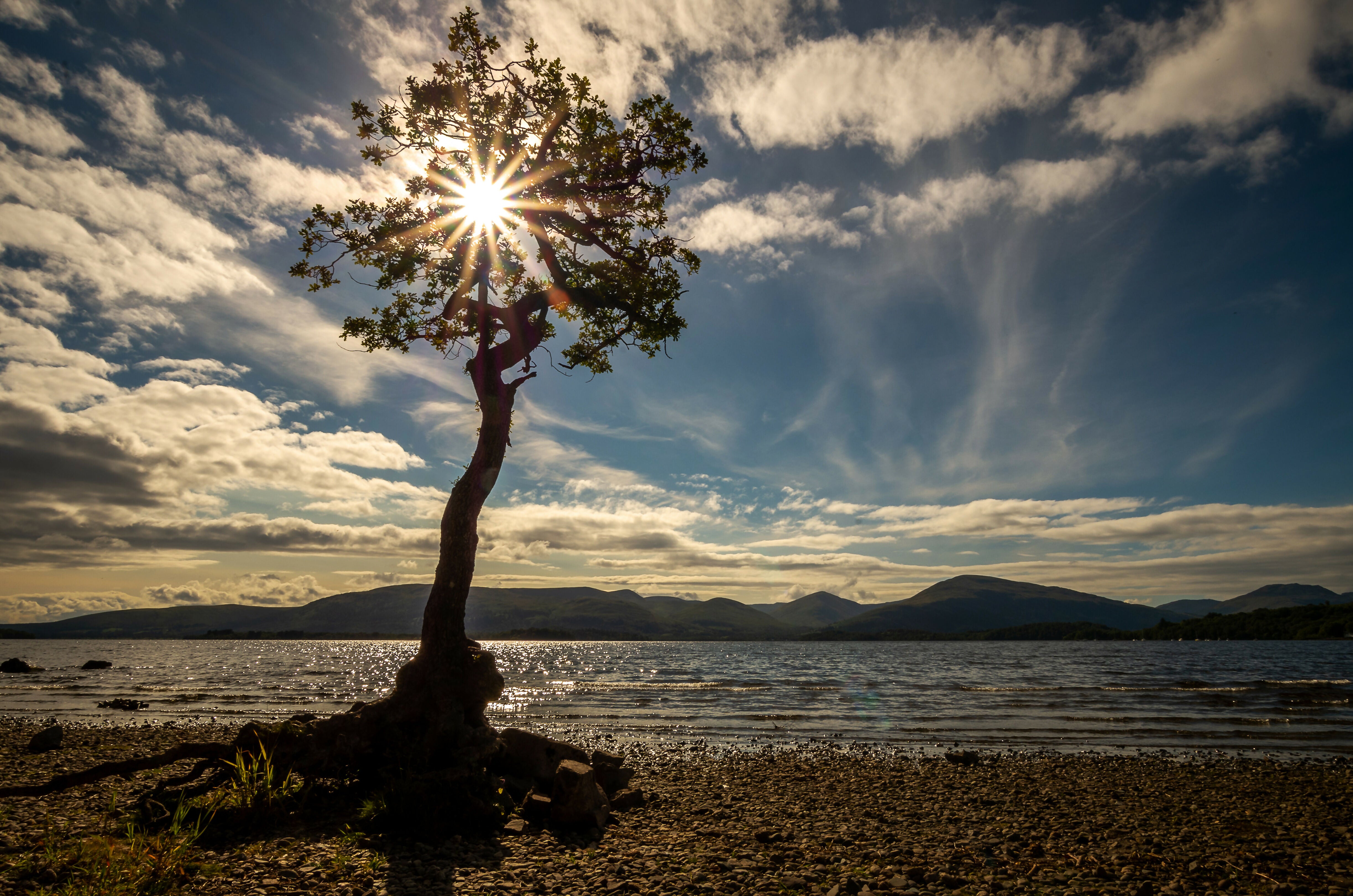 Loch Lomond Sunburst - Print in 40cm x 30cm Mount