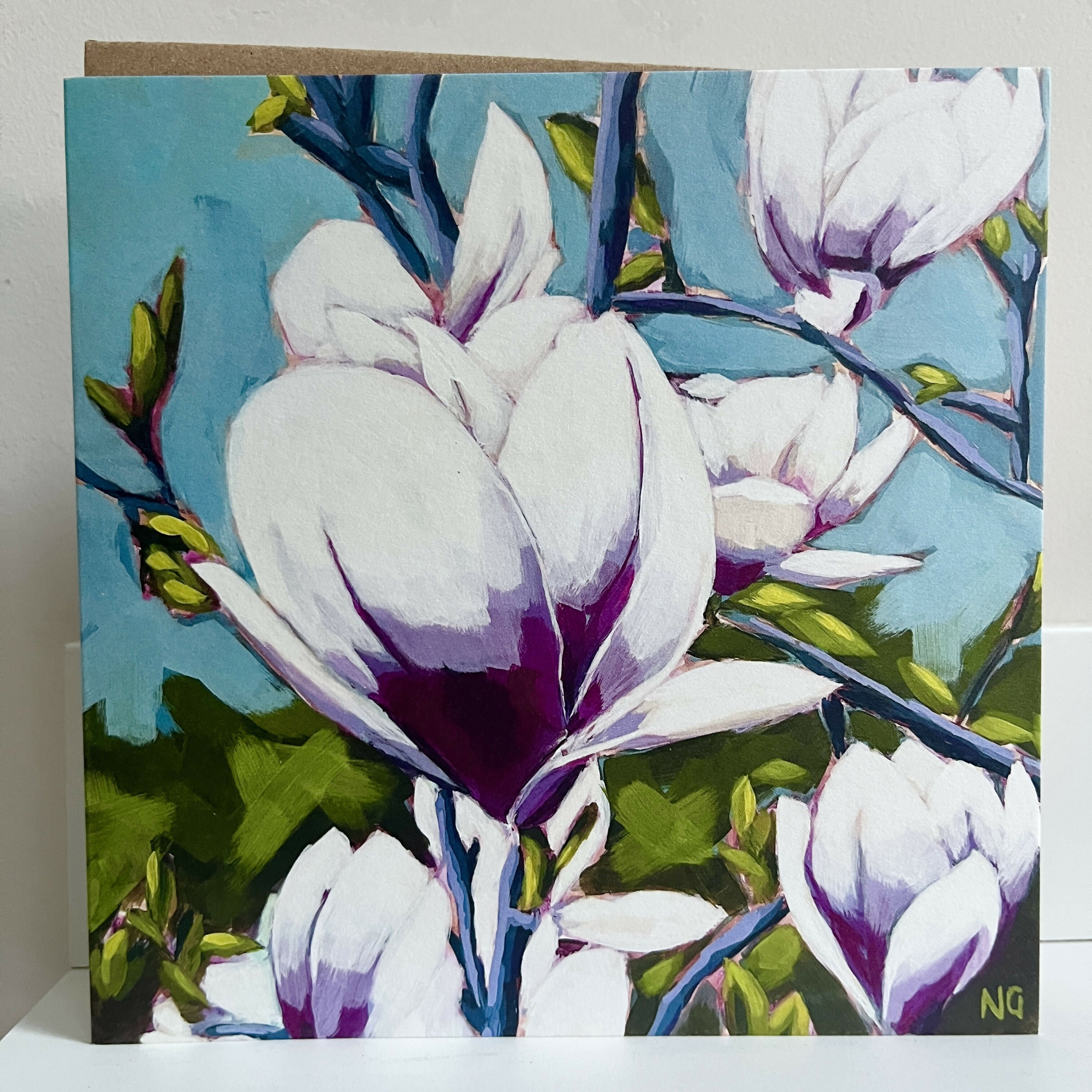 Magnolia Floral - Greetings Card