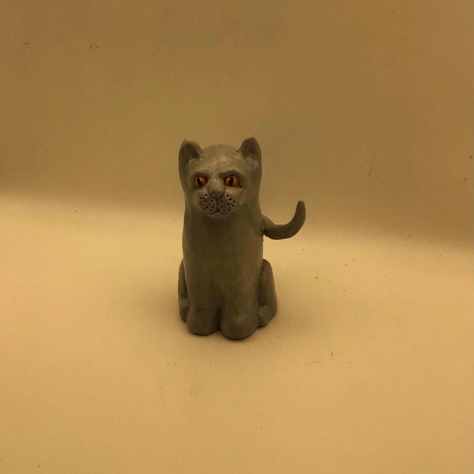 Watchful Grey Cat