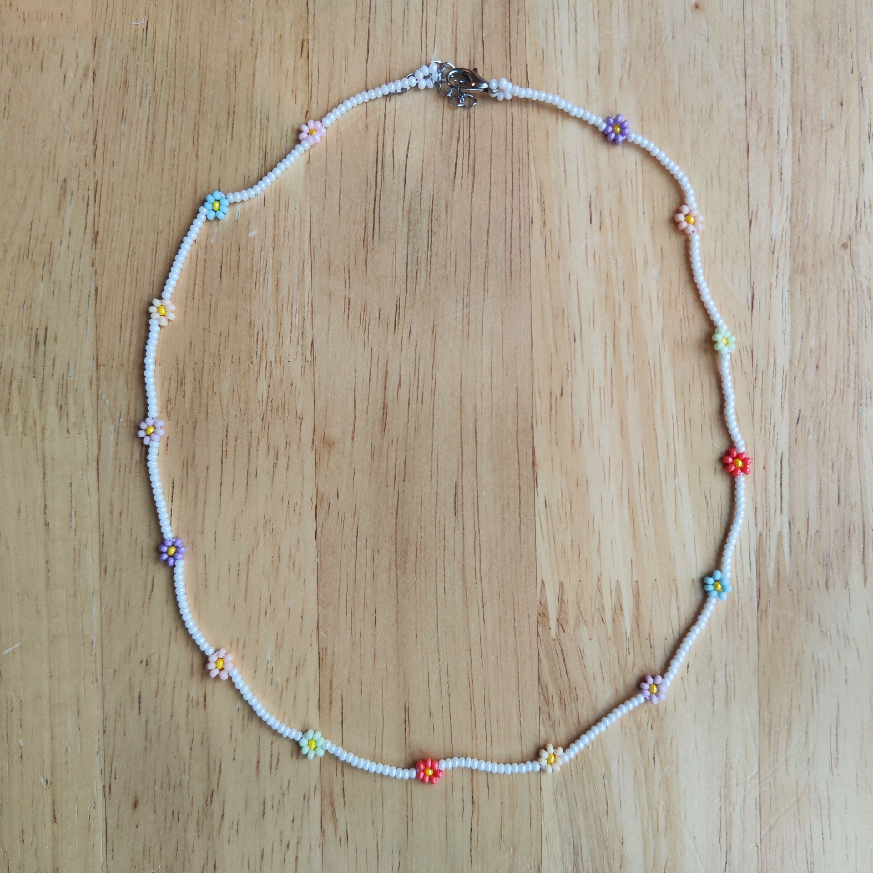 Beaded Flower Necklaces – Handmade Assorted Patterns