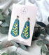 Ocean Dream Collection - Leaf Imprint Polymer Clay Earrings