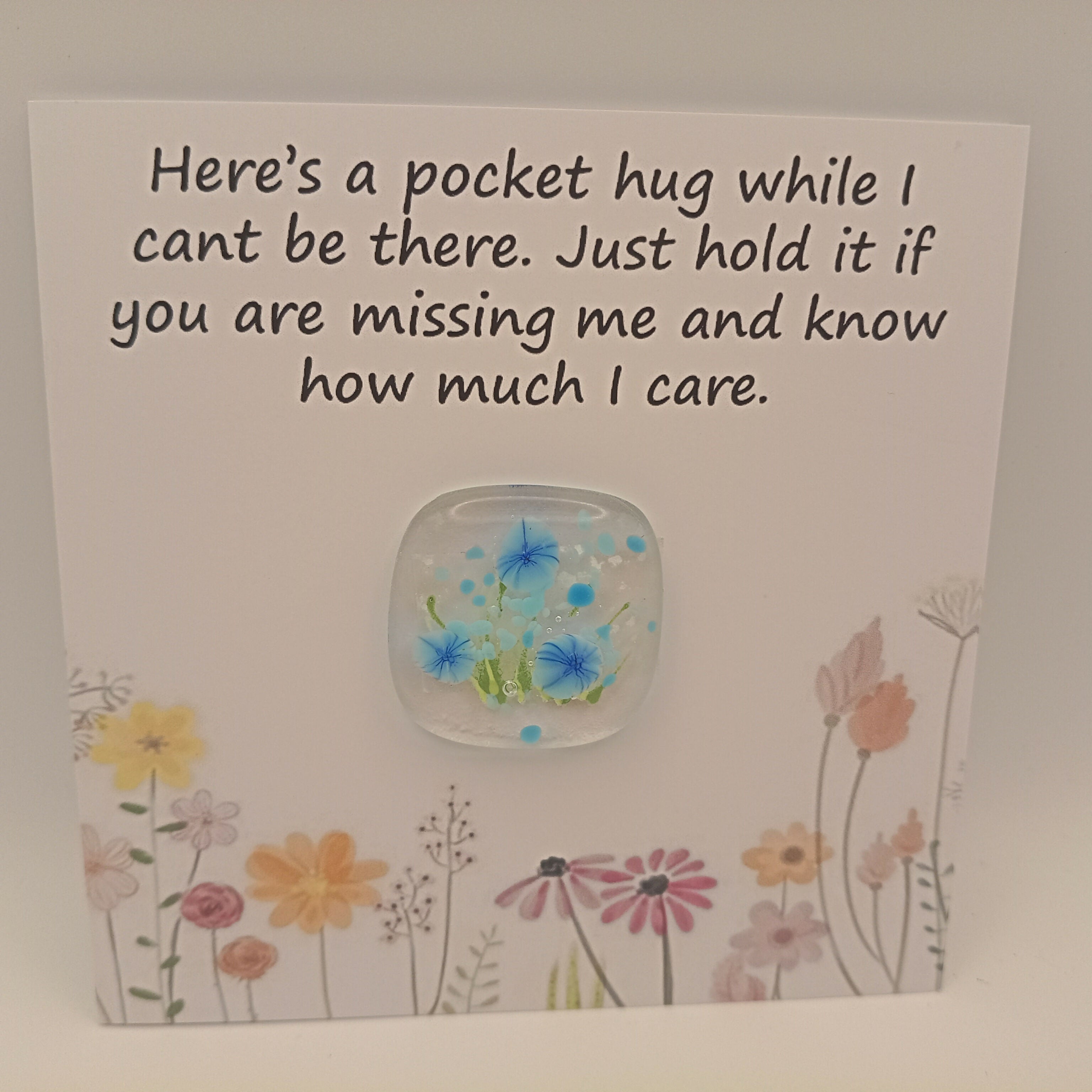 Fused Glass Pocket Hug card
