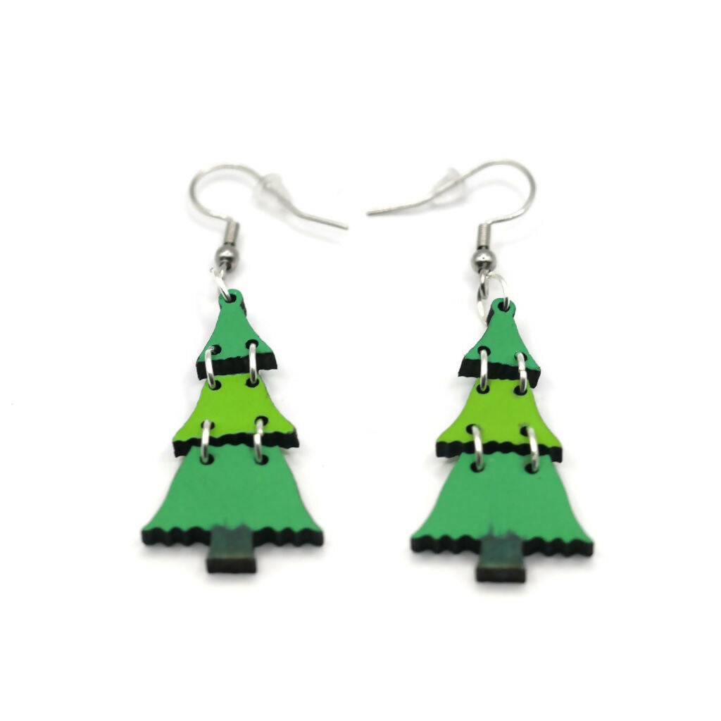Christmas Tree Dangle Earrings