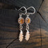 Handmade Silver Oak Leaf Earrings With Amber