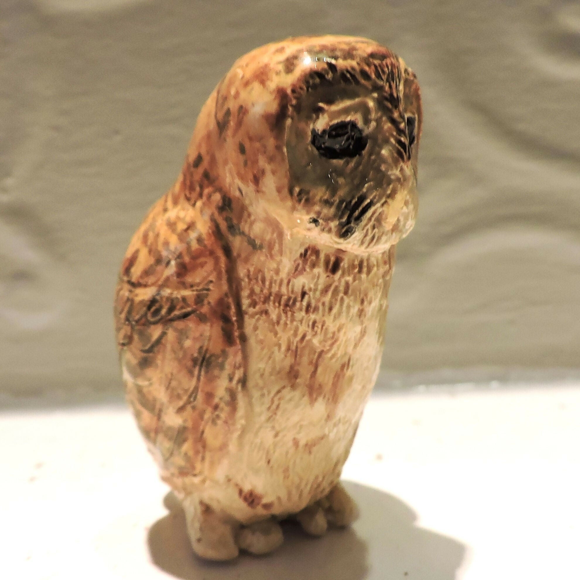 Ceramic Tawny owl sculpture, Robert