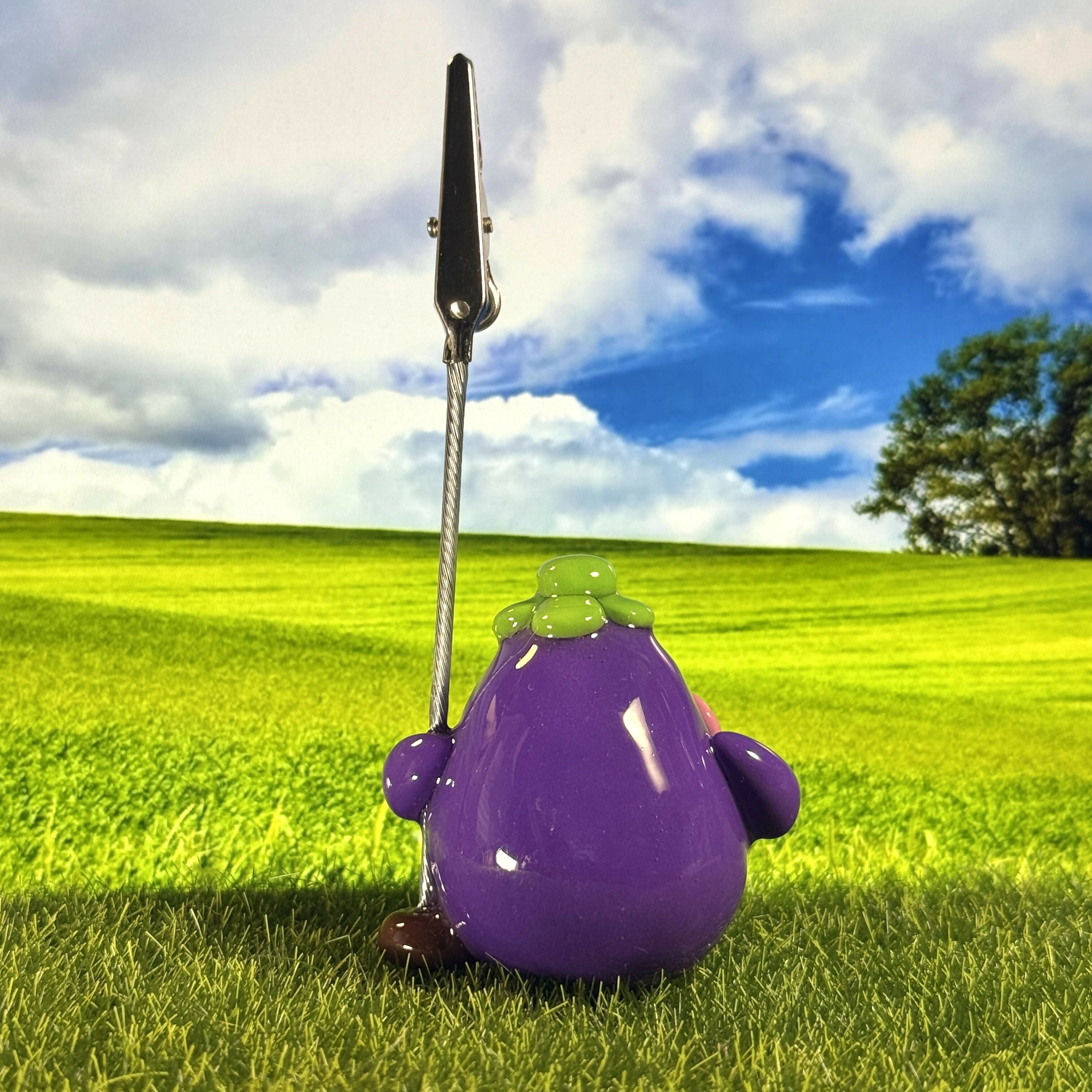 Happy Aubergine Friend Memo Holder