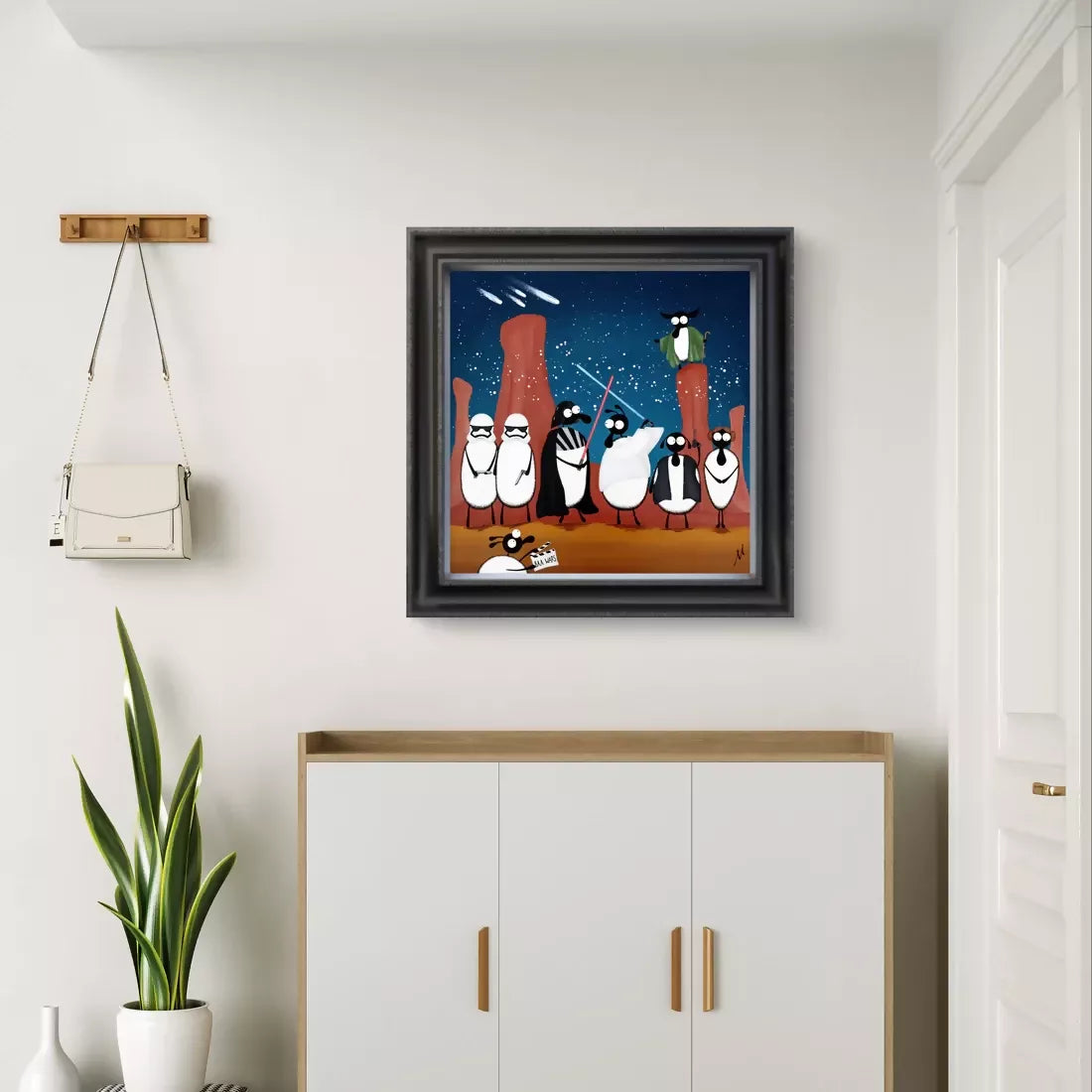 Baa Wars Framed Original Painting