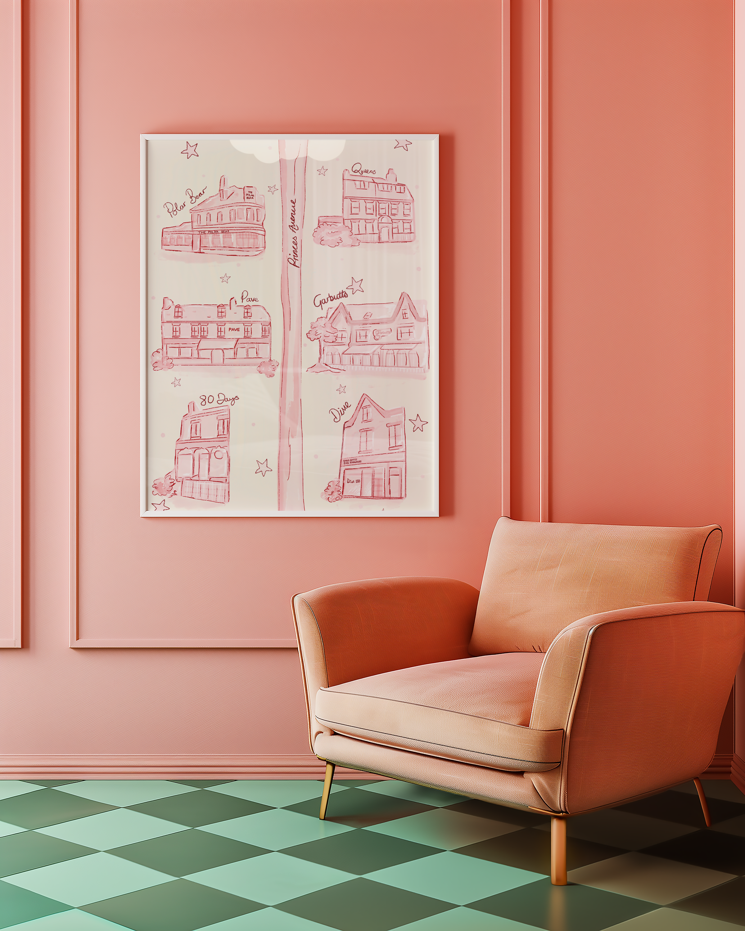 Hu5 Pubs & Bars Print