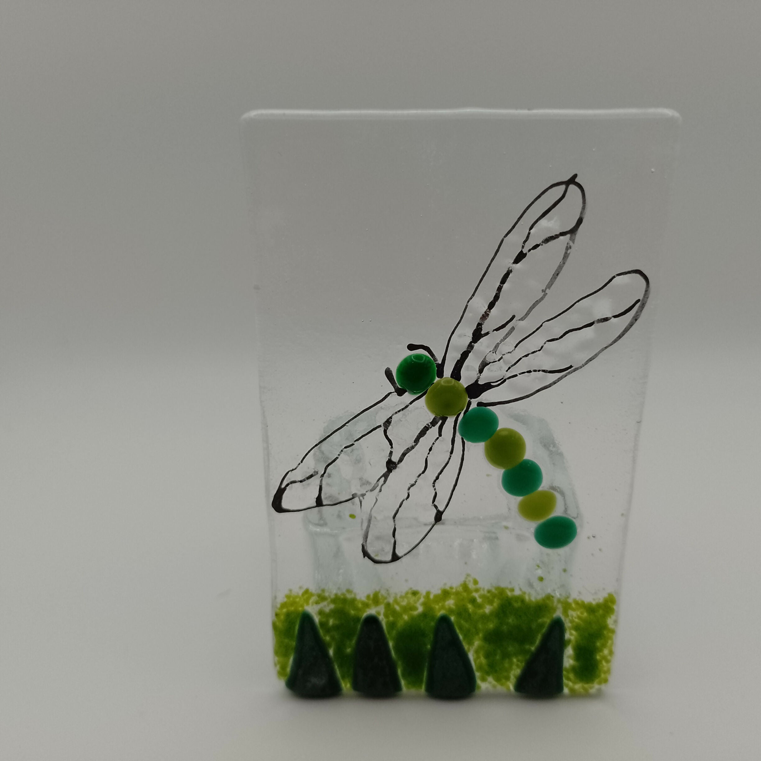 Fused Glass Dragonfly Tealight