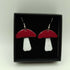 Red and White Enamel Mushroom Earrings