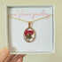 Pressed Rose Necklace Gold Plated Stainless Steel