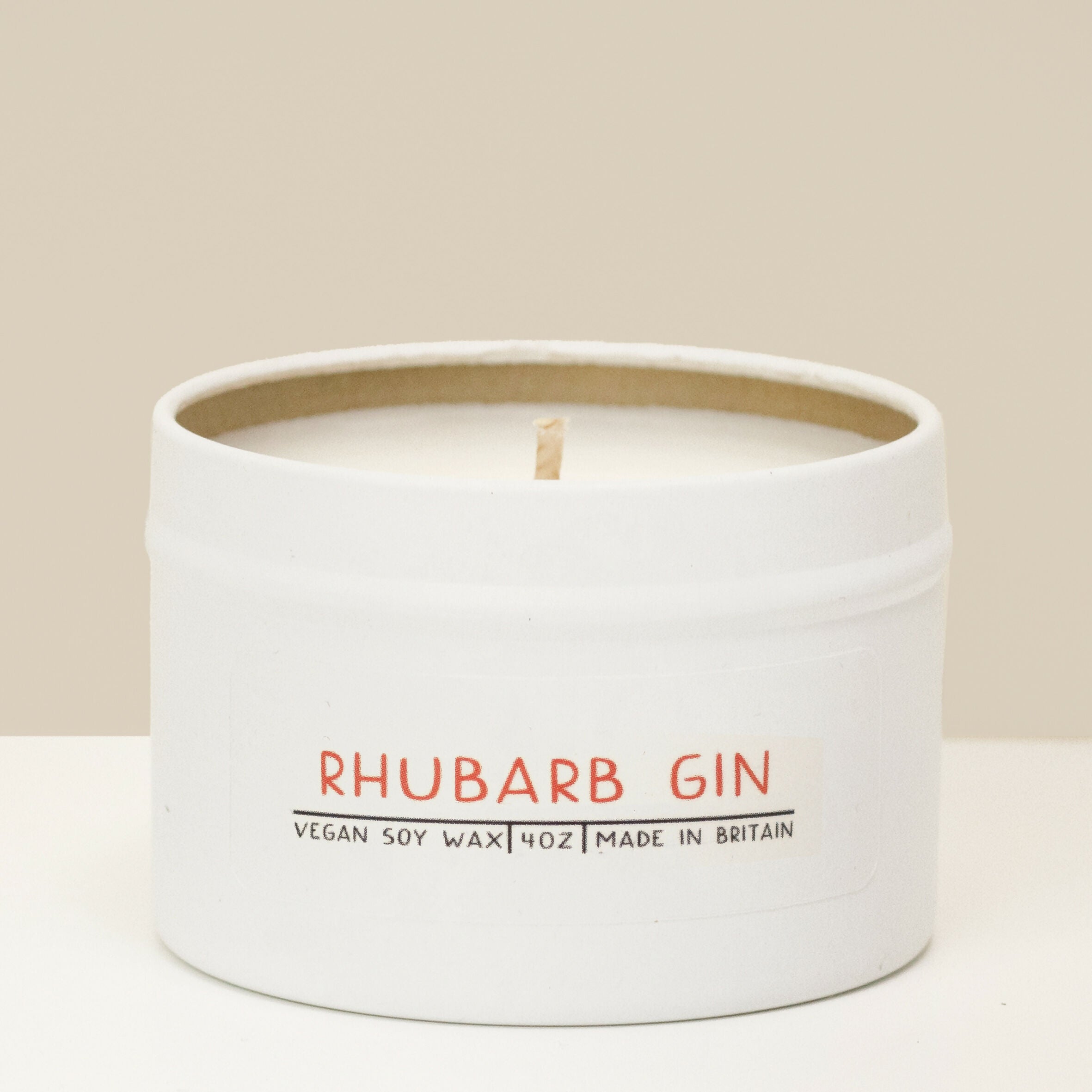 Rhubarb Gin Soy Wax Mini Tin Candle