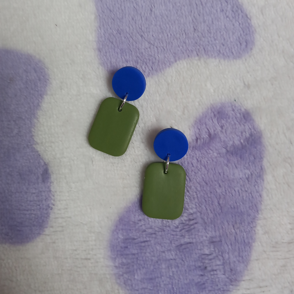Polymer Clay Geometric Small Dangle Earrings