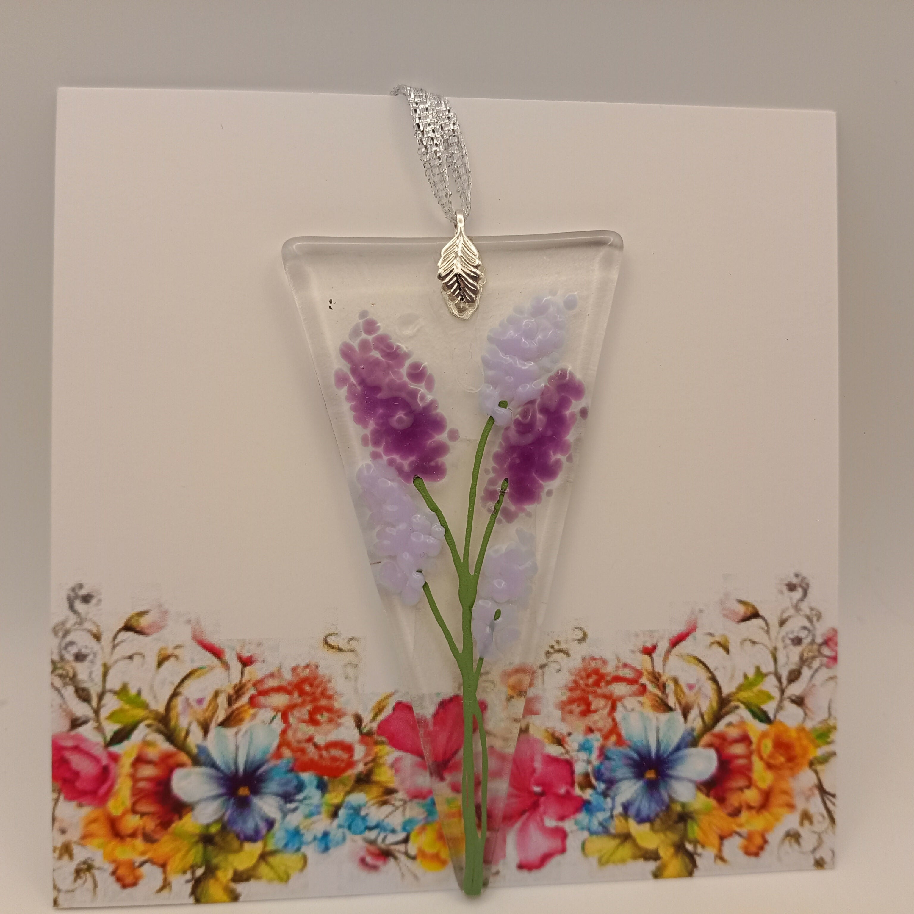 Fused Glass Flower Card