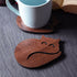Cat Shaped Laser Cut Wooden Coaster