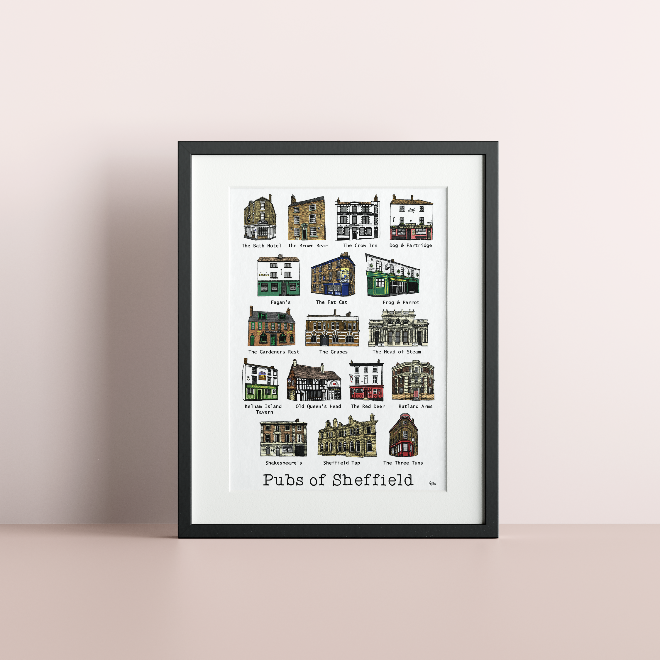 Pubs of Sheffield Print