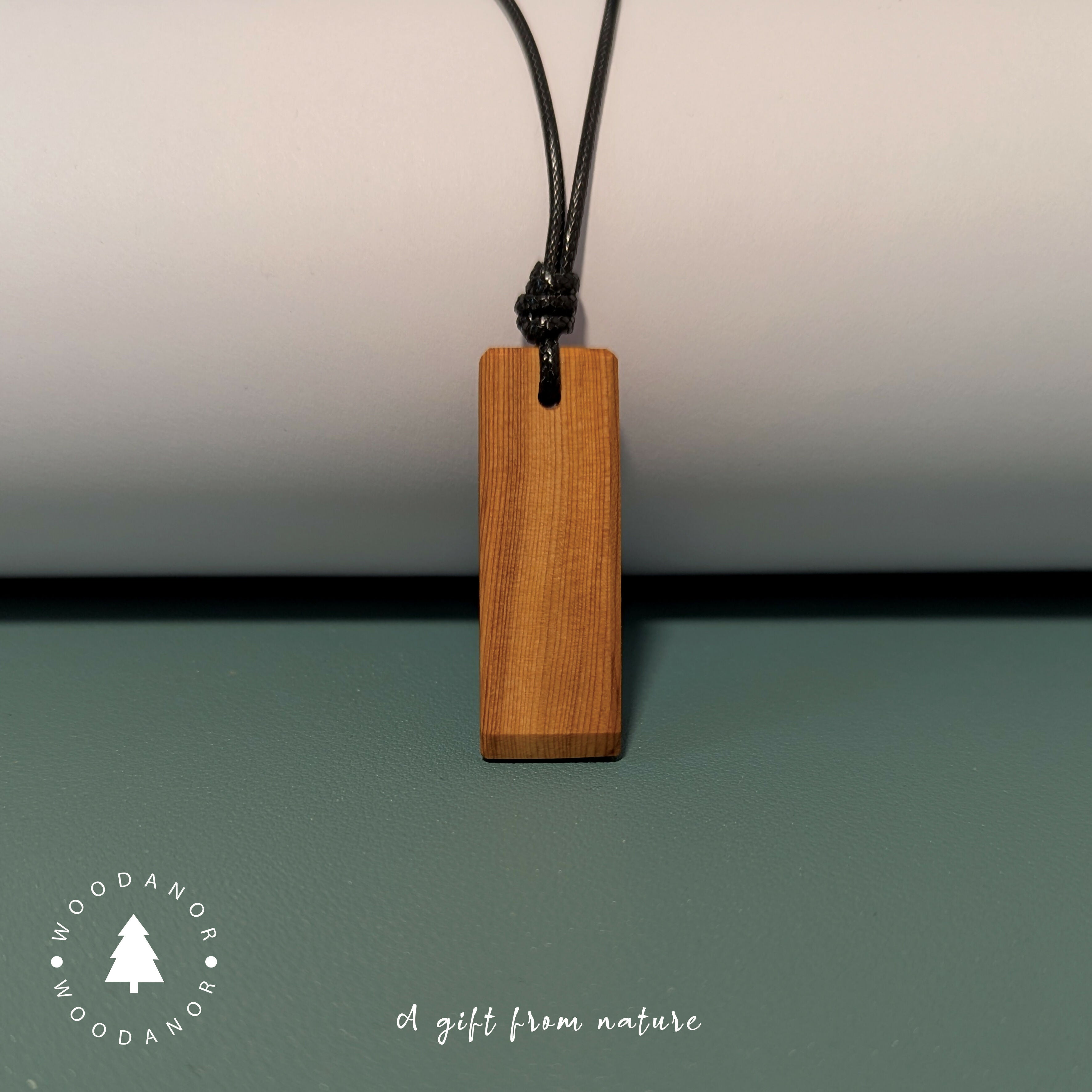 Minimalist Solid Wood Rectangle Pendant
