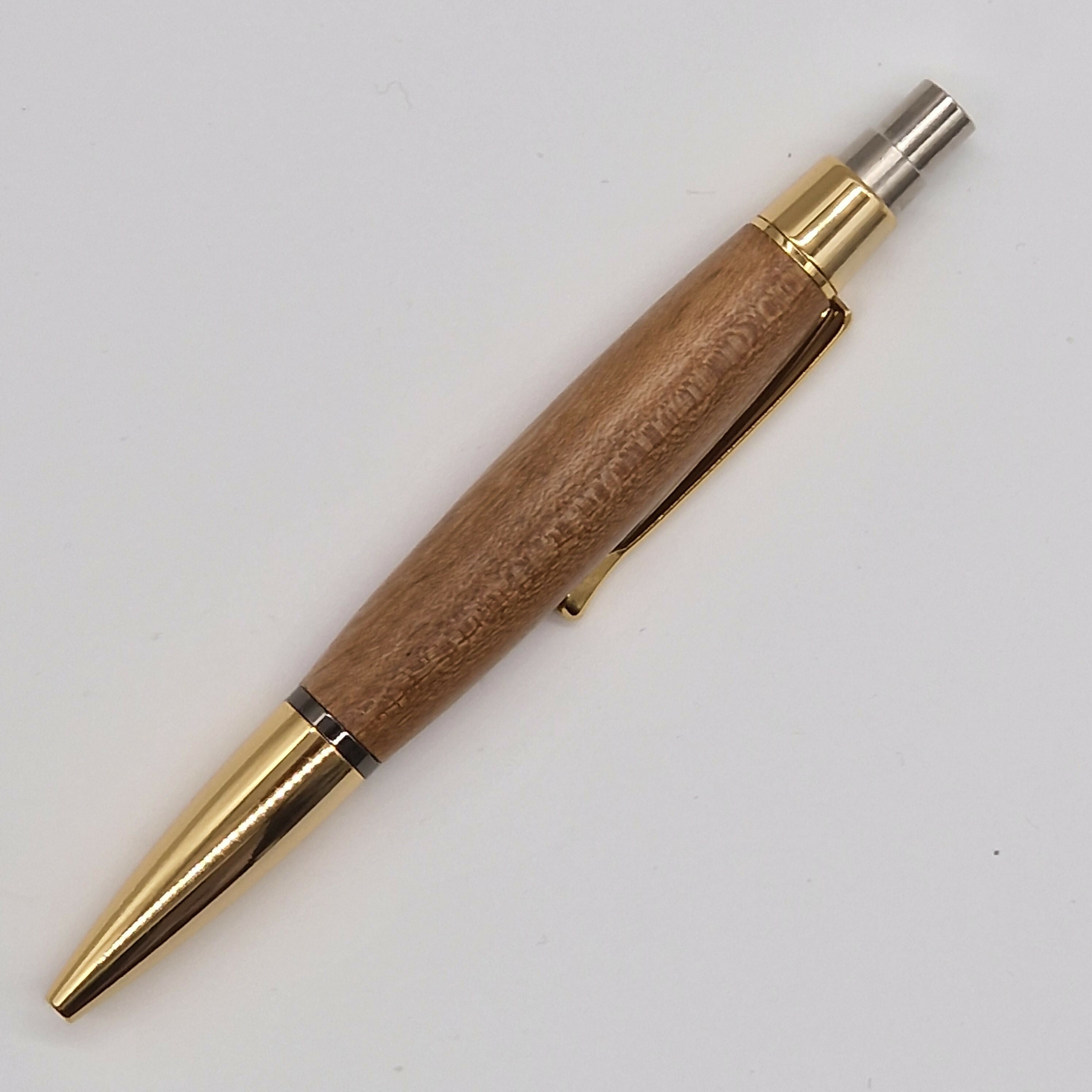 Hand Turned Click Pen made from Elm Wood