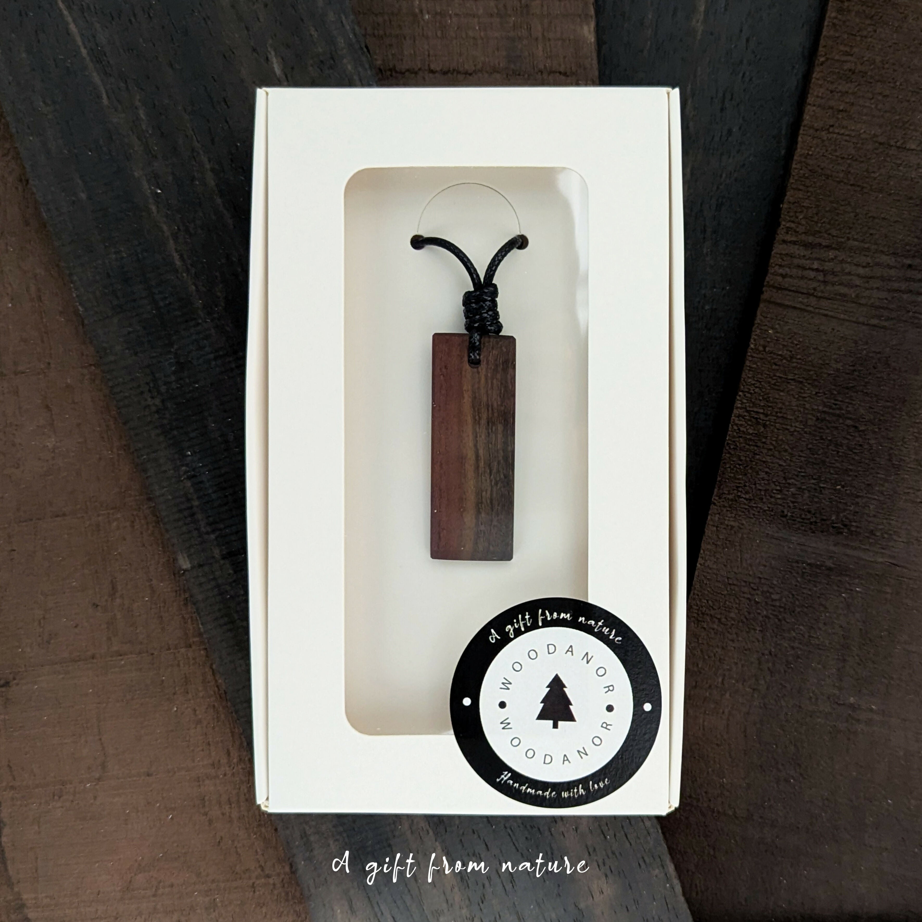 Minimalist Solid Wood Rectangle Pendant