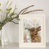 'Somebunny' Watercolour Wild Rabbit A5 Mounted Print