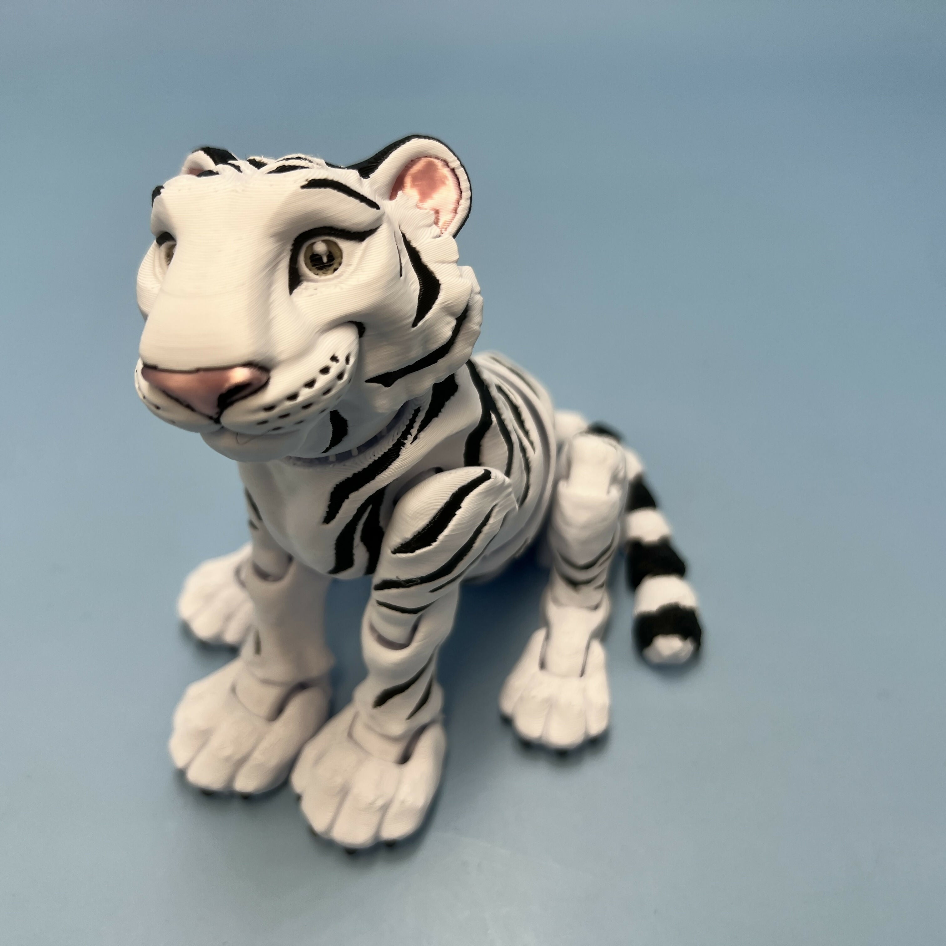 3D Printed LARGE: Articulated Sensory Fidget Animal friends Tiger 25cm
