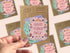Floral Positivity Stickers - Die Cut Stickers 3 Pack