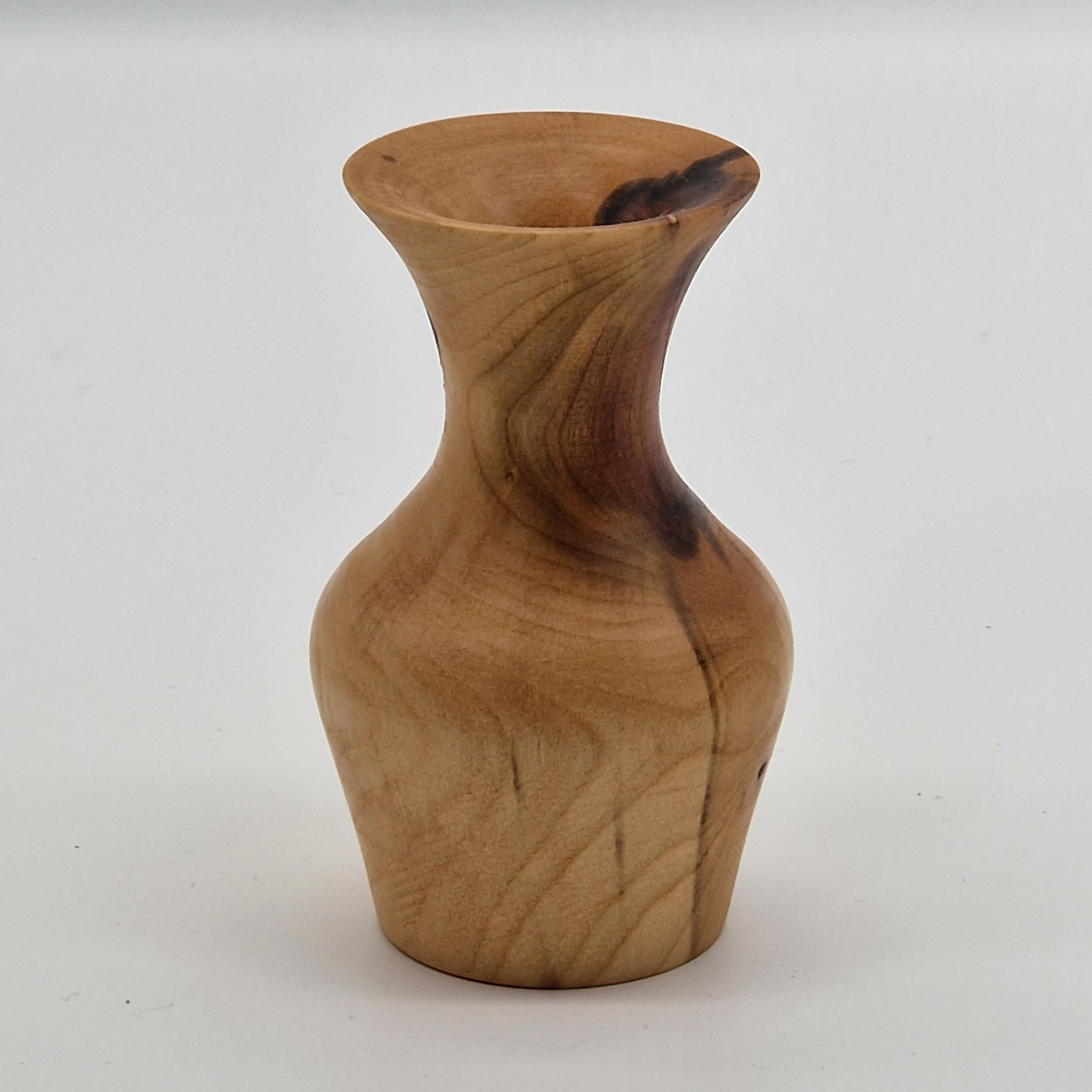 Hand Turned Bud Vase made from Damson Wood