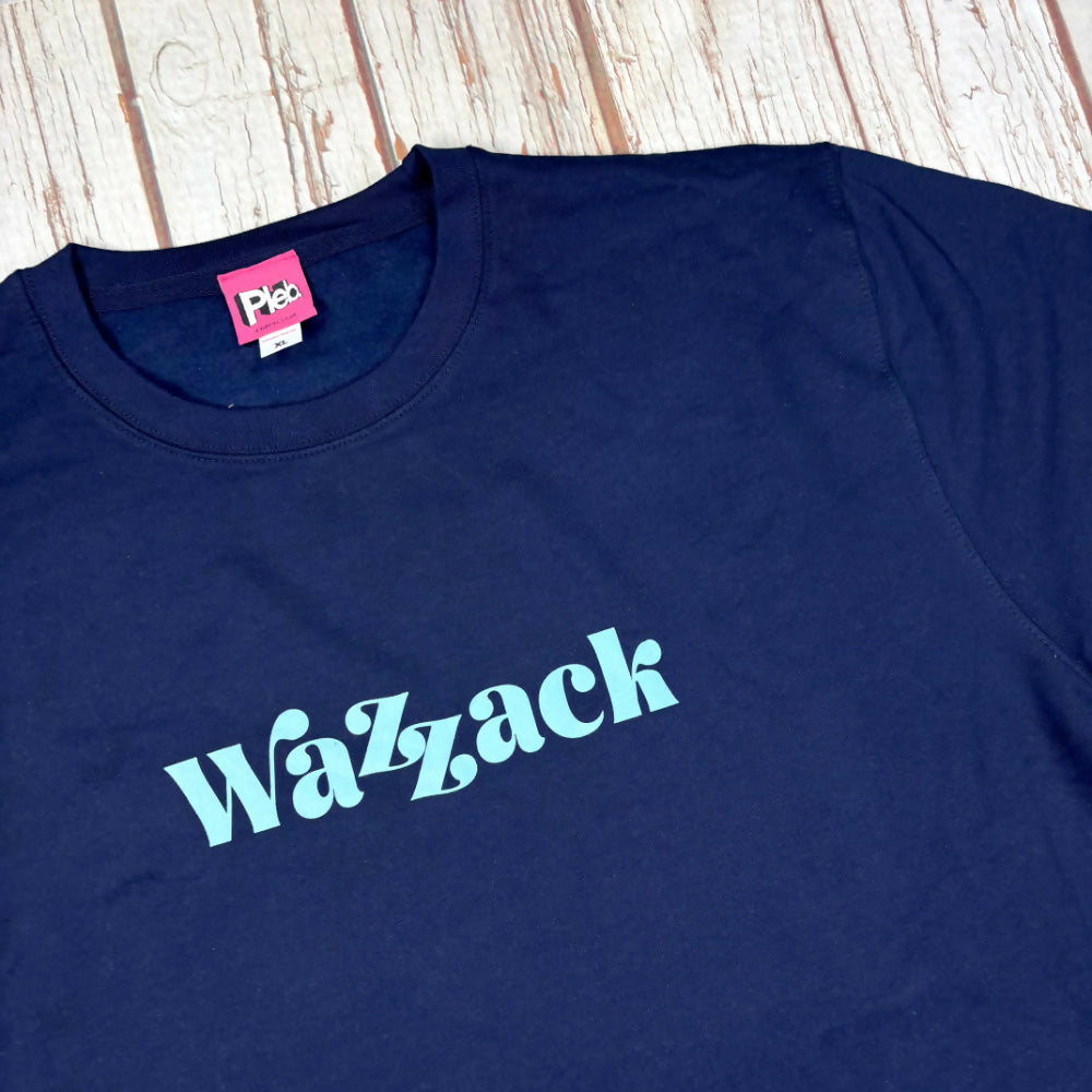Wazzack Navy Blue Unisex Sweatshirt