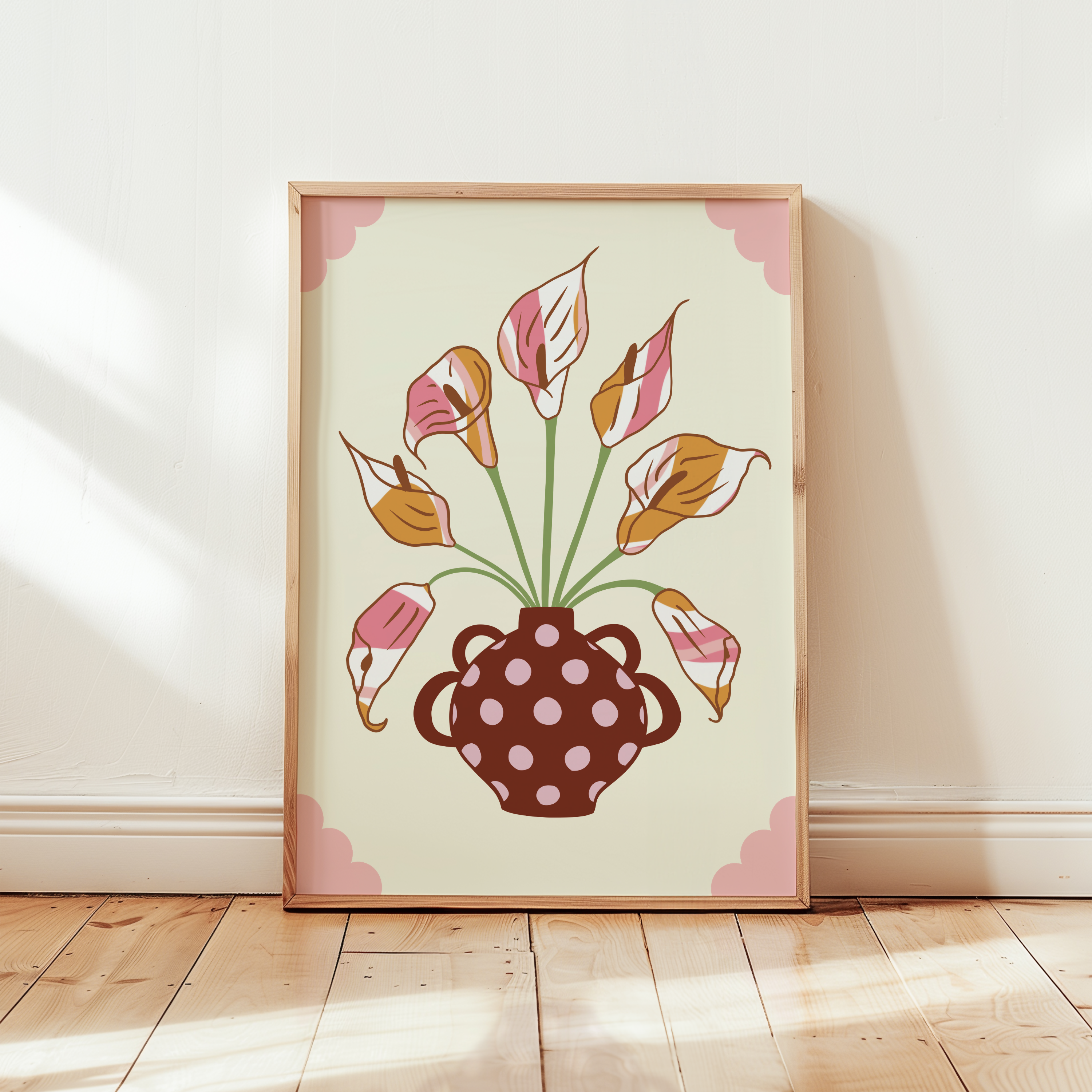 Calla Lilies Flower Vase Print
