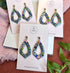 Funky Pattern Collection - Teardrop Dangle Polymer Clay Earrings